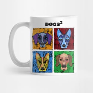 Funny and Quirky Dogs Square Mug